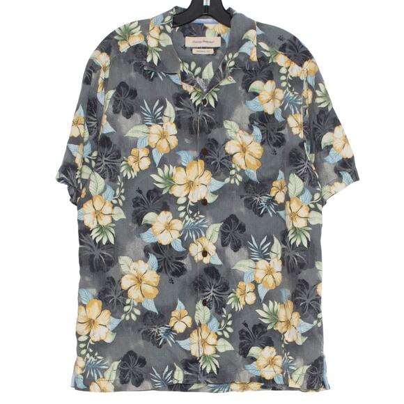Tommy Bahama Mens Shirt Silk Button Hawaiian Floral Original Fit Size Medium FB - Picture 5 of 5